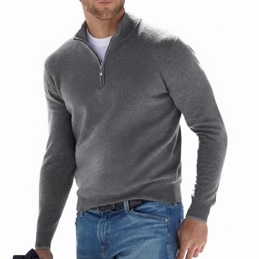 Comfortabele Merinowol Pullover met Rits voor Warmte en Stijl 10