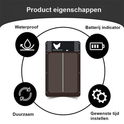 Automatische Deur voor Kippen met Weerbestendige Lichtsensor 8