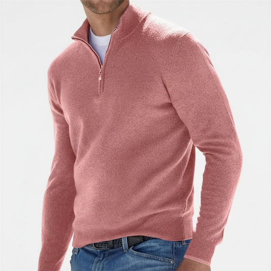 Comfortabele Merinowol Pullover met Rits voor Warmte en Stijl 0