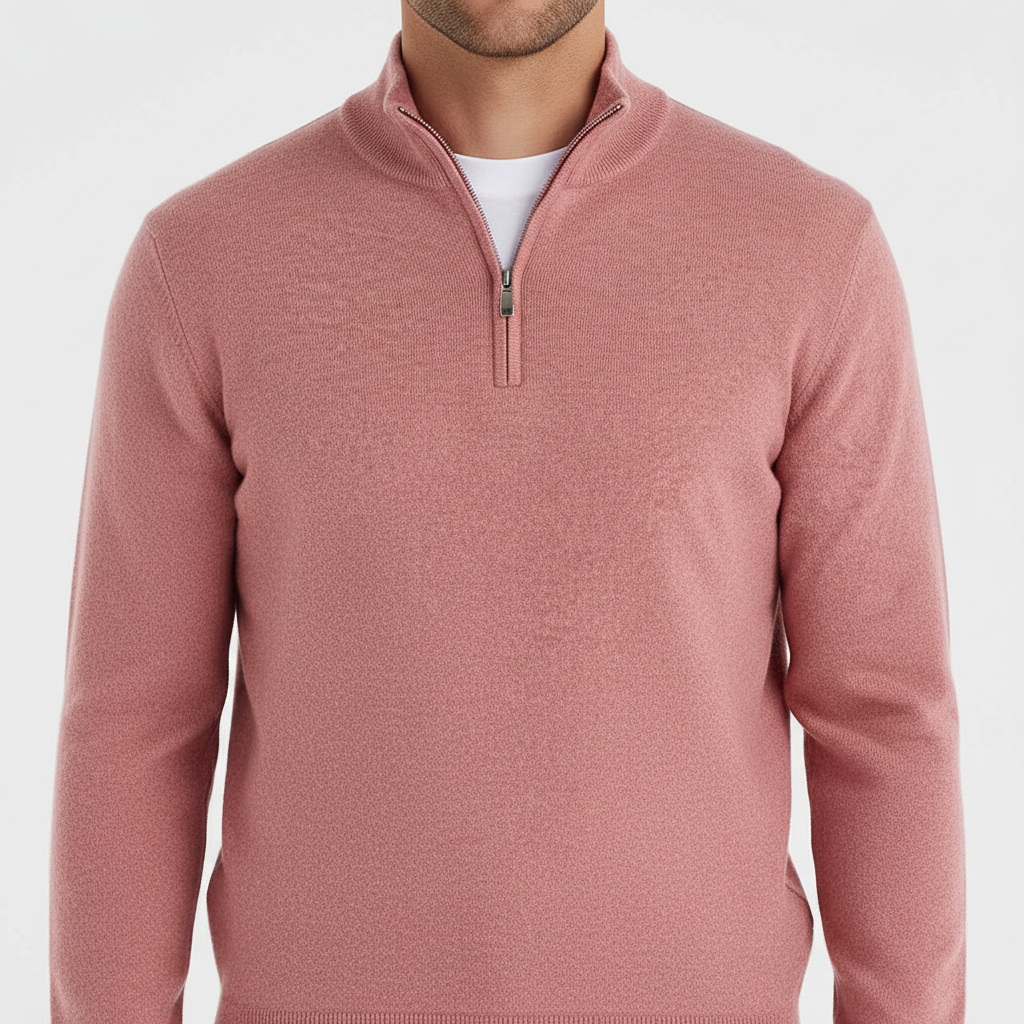 Comfortabele Merinowol Pullover met Rits voor Warmte en Stijl 2