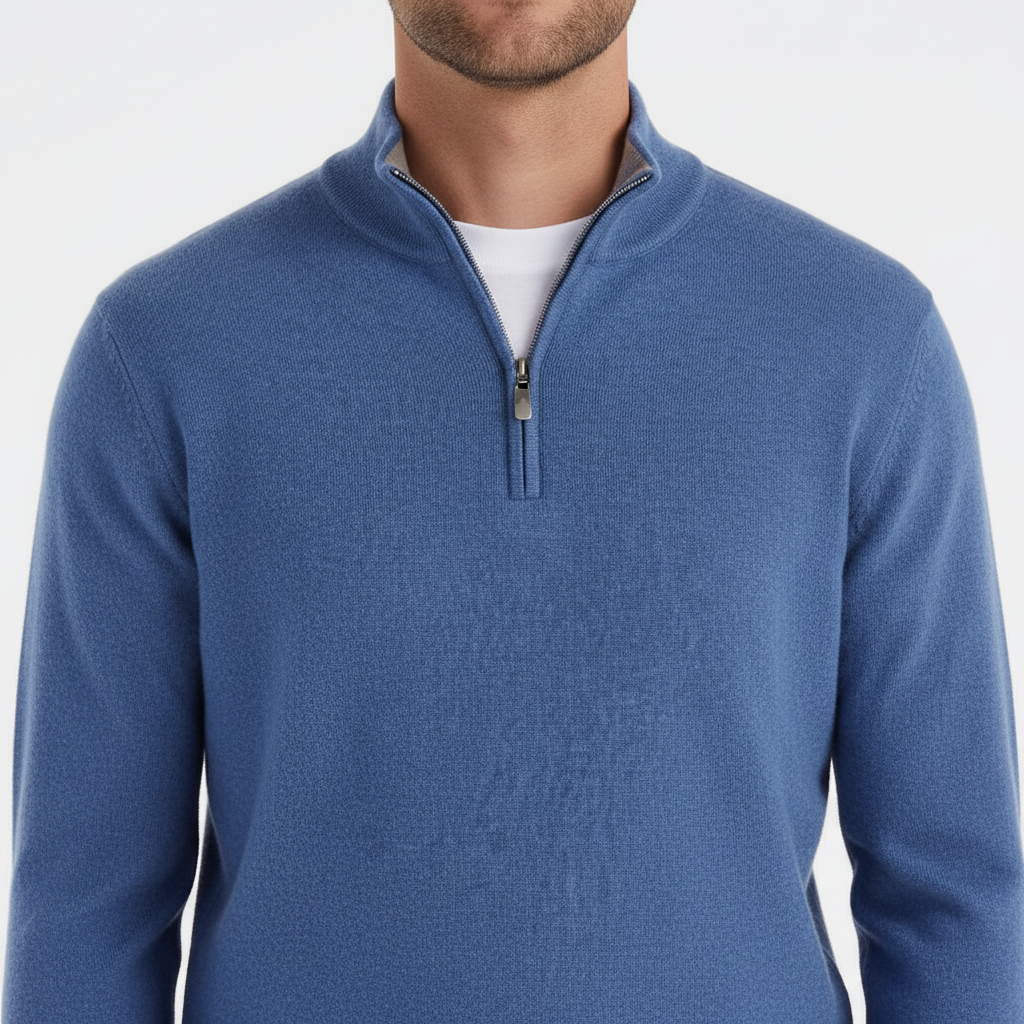 Comfortabele Merinowol Pullover met Rits voor Warmte en Stijl 5