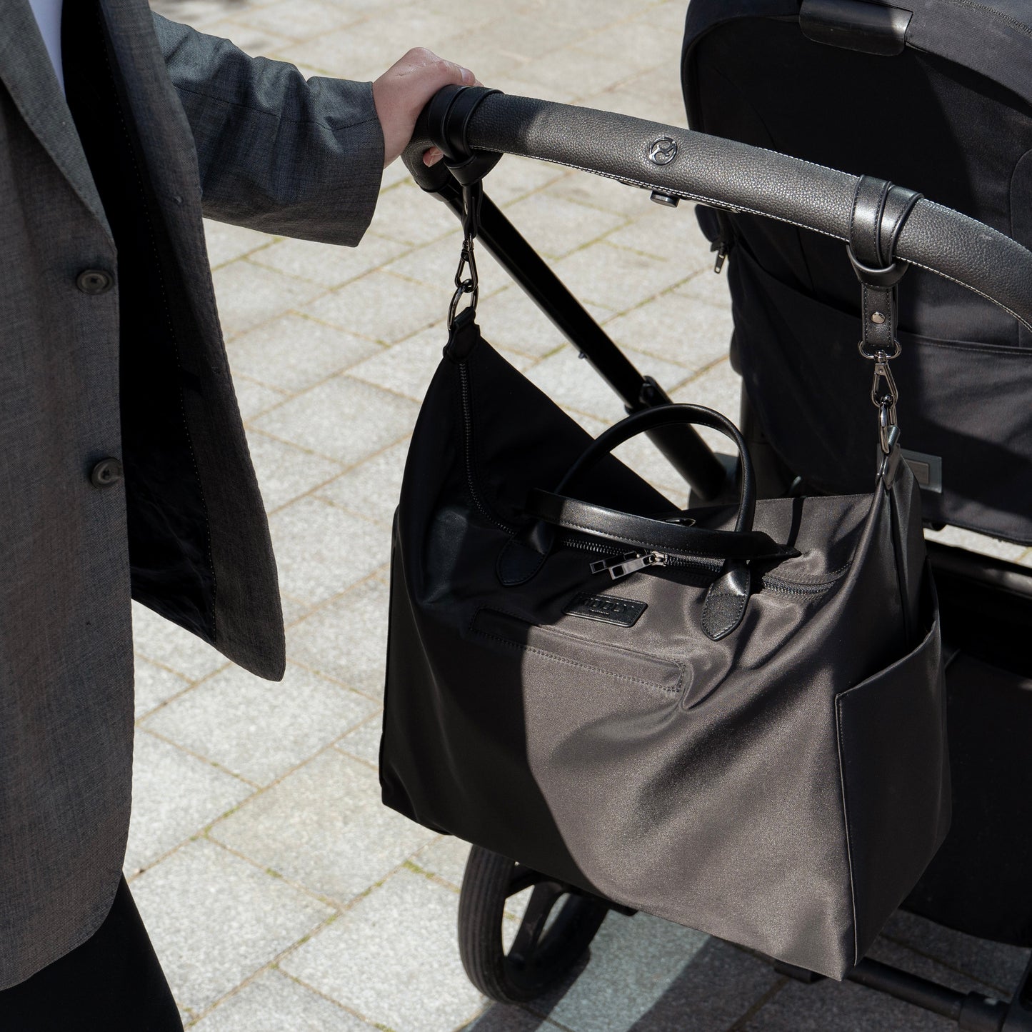 Luiertassen - Zwart nylon