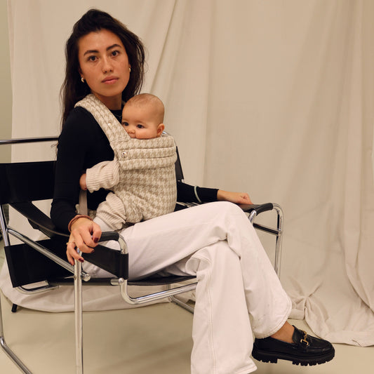 Draagzak - Pied-de-poule beige