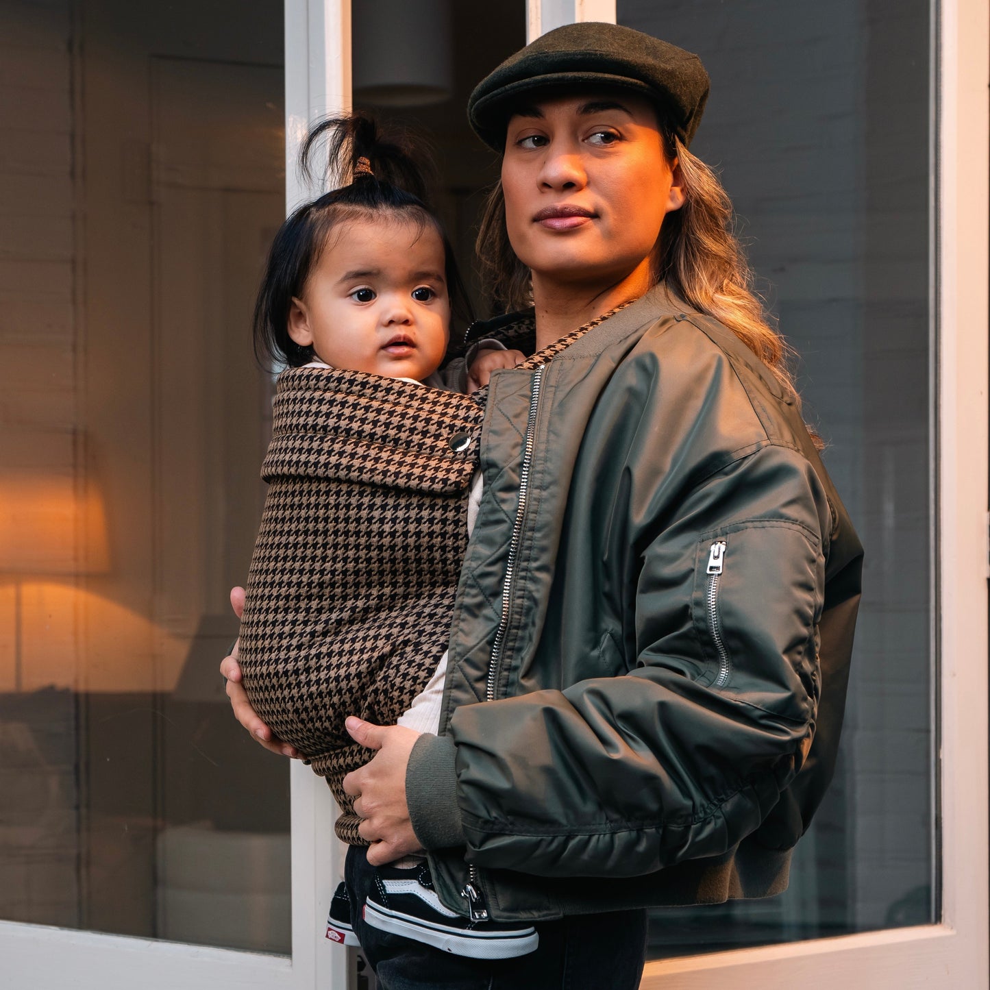 Draagzak - Pied-de-poule bruin