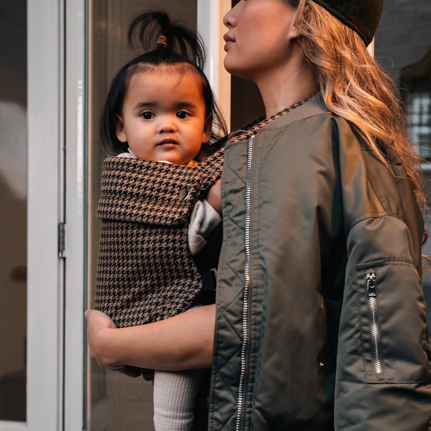 Draagzak - Pied-de-poule bruin