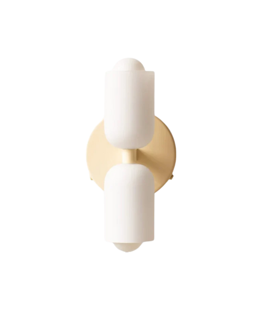 Zachte Wandlamp voor Sfeervolle Ruimtes met Matglazen Bollen 0